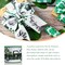 St. Patricks Day Ribbon Wired, Glitter Shamrock Green Truck Fabric Ribbons Gift Wrapping DIY Craft Wreath